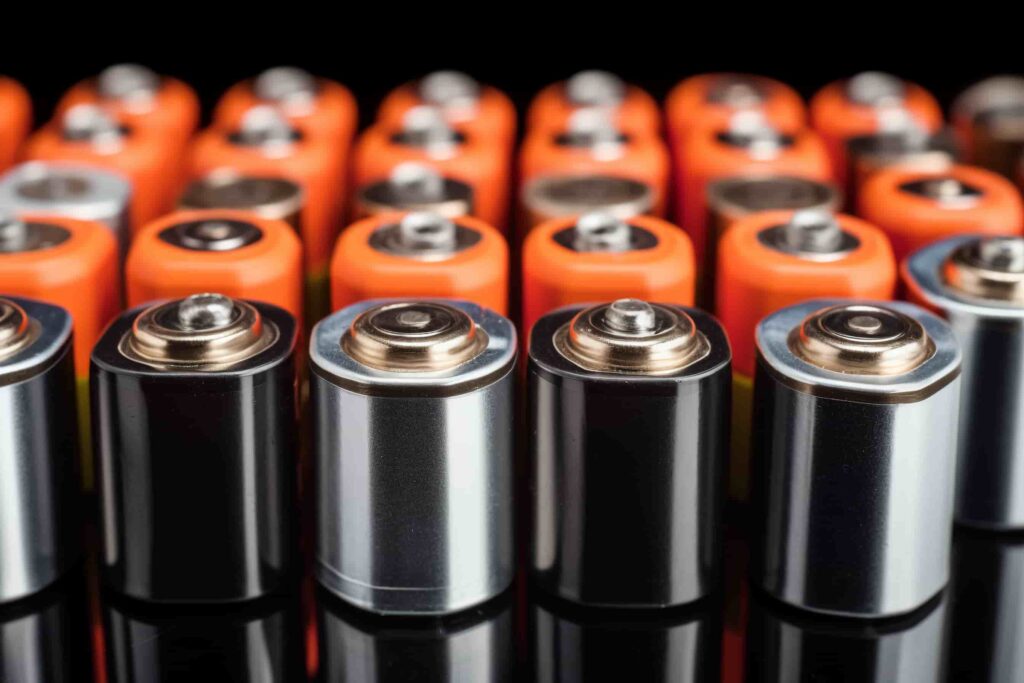 A group of lithium batteries