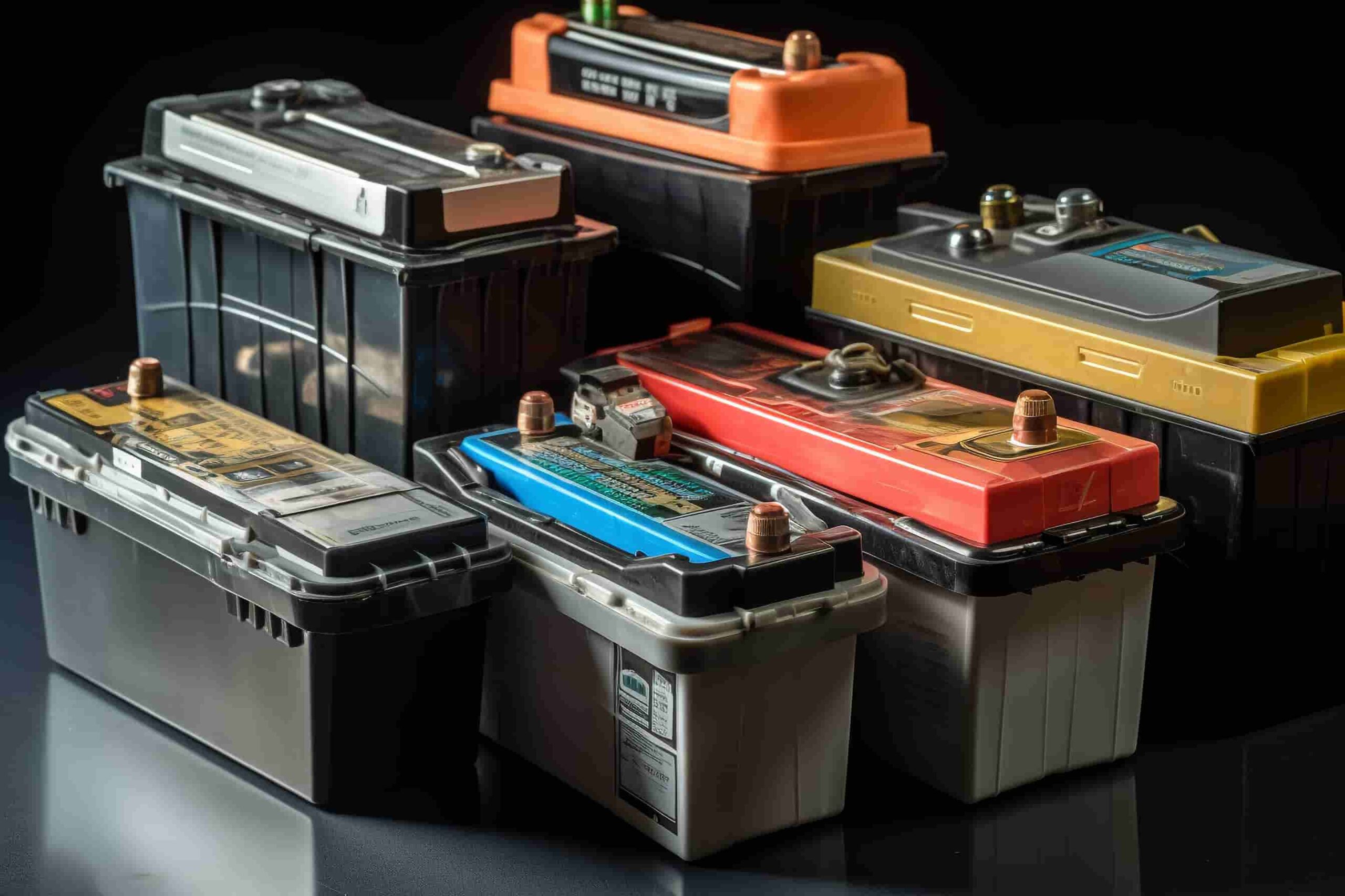 All kinds of batteries, large and small