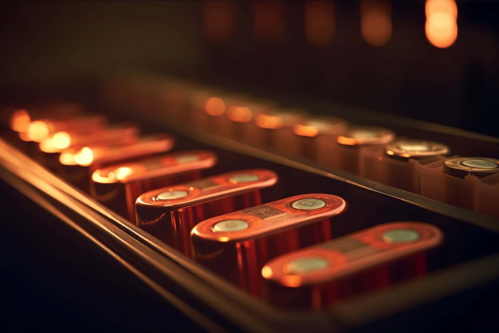 Close-up of Lithium-Ion Batteries